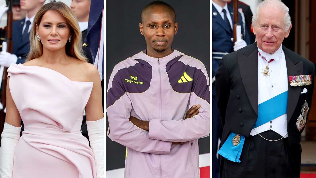 From left: A first lady, a first-place runner and a third King Charles.